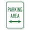Signmission Parking Area with Bidirectional Arrow Heavy-Gauge Aluminum Sign, 12" x 18", A-1218-23467 A-1218-23467 - alternate 1